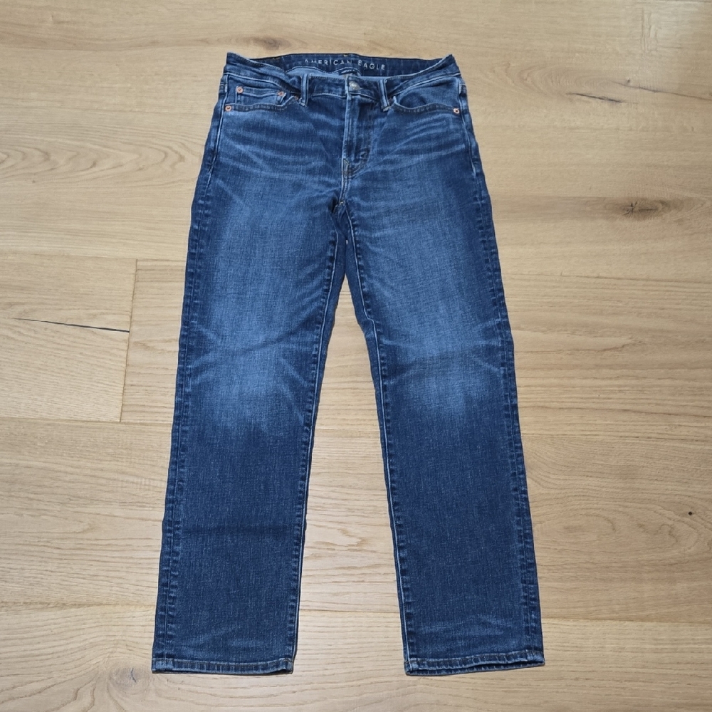 American Eagle Outfitters Dark Blue Straight Jeans 28x30